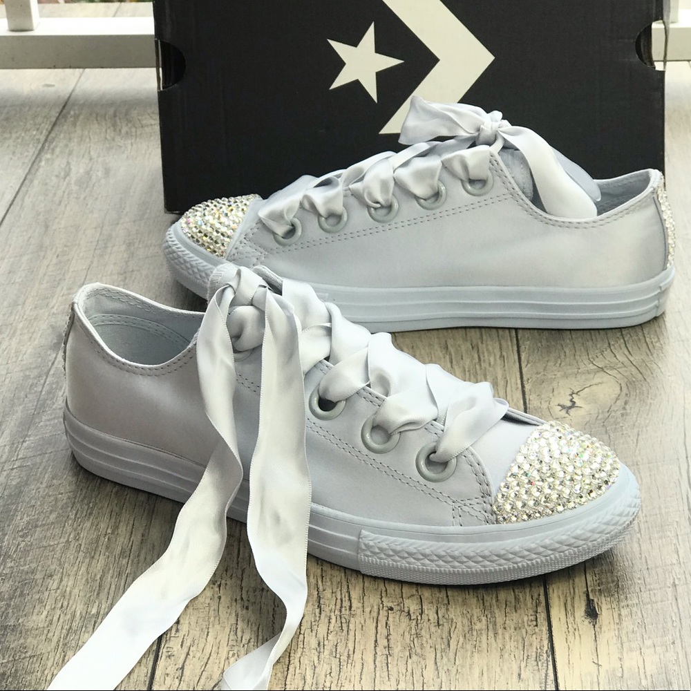 Conv&Swarovski Crystal CT OX Big Eyelet Pure Plat - Picture 5 of 8